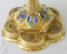 French Antique solid silver Gothic Ciborium